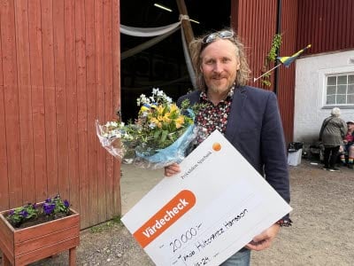 Skådespelaren Jakob Hultkranz Hansson tilldelades Årets kulturpris 2024.