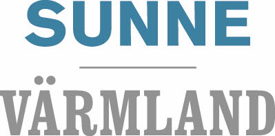 Sunne Värmlands logotyp centrerad, blå