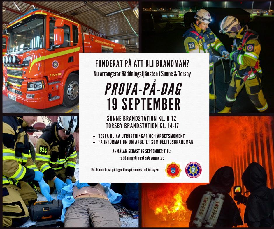 Prova-på-dag för Räddningstjänsten den 19 september.