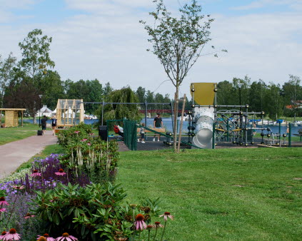 Bild på lekplats i Sunne centrum