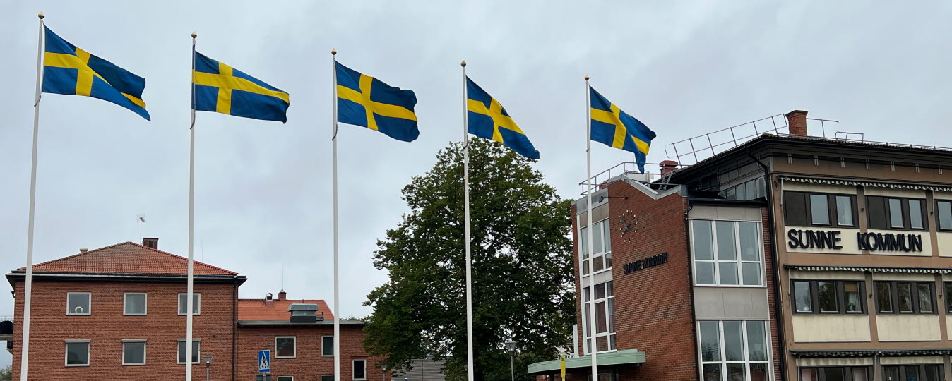 Idag flaggar Sunne på 50-årsdagen för H.M Konungens trontillträde. 