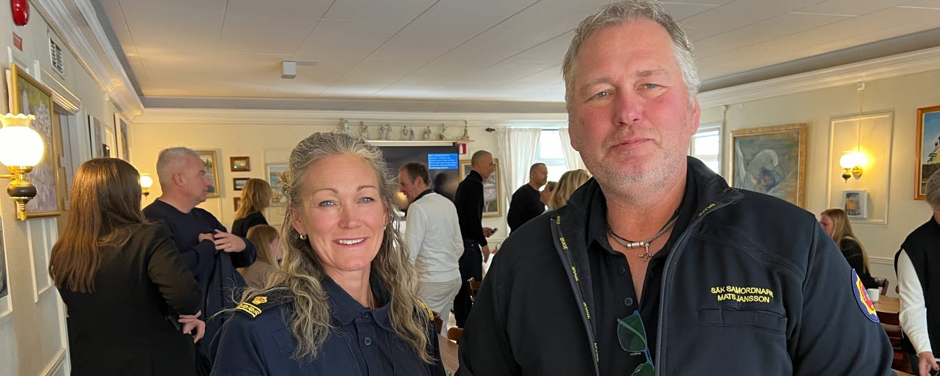 Kommunpolisen Caroline Eriksson och säkerhetssamordnaren Mats Jansson, Sunne kommun, ser fram emot en nära samverkan med näringslivet i Sunne.